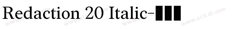 Redaction 20 Italic字体转换